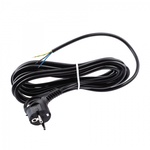 Шнур сетевой 3м с заземлением круглая вилка с кольцом ПВС3x0,75 черный ЭРА Б0048693