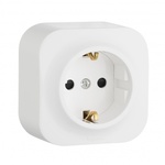 Розетка Legrand Quteo 1-местная для открытой установки цвет белый