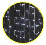 Гирлянда "Занавес" УЛИЧНАЯ IP44 2x1.5м постоянное свечение БЕЛЫЙ свет провод прозрачный 220В Navigator 61869