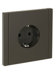 Розетка с заземляющими контактами с защитной шторкой безвинтовое крепление 16А FORTE&PIANO СЕРЫЙ FP313 IEK