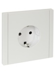Розетка с заземляющими контактами с защитной шторкой винтовое крепление 16А FORTE&PIANO БЕЛЫЙ FP215 IEK