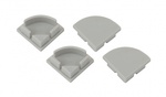 Набор заглушек для профиля CAB280, 4 глухие круглые Эра