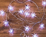 Гирлянда "Снежинки" ВНУТРЕННЯЯ IP20 2,8м свечение с динамикой прозрачный ПРОВОД 220В диоды БЕЛЫЕ NEON-NIGHT 303-036