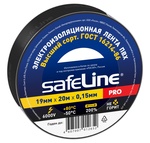 Изолента ПВХ черная 19мм 20м 0,15мм  Safeline