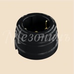 МезонинЪ Усадьба Пластик Черный Розетка 2-пол. с заземляющими контактами GE30301-05