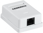 Розетка компьютерная 1x8P-8C RJ-45 CAT5e  UTP 1 порт GENERICA