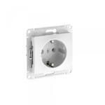 Розетка с заземлением 16А GLOSSA механизм БЕЛЫЙ быстрозажимные клеммы