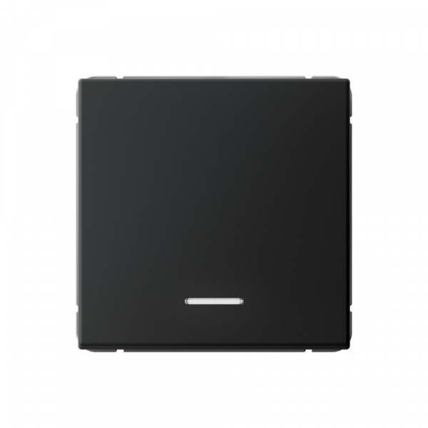 Выключатель одноклавишный с подсветкой ARTGALLERY 10АХ механизм быстрозажимные клеммы КАРБОН