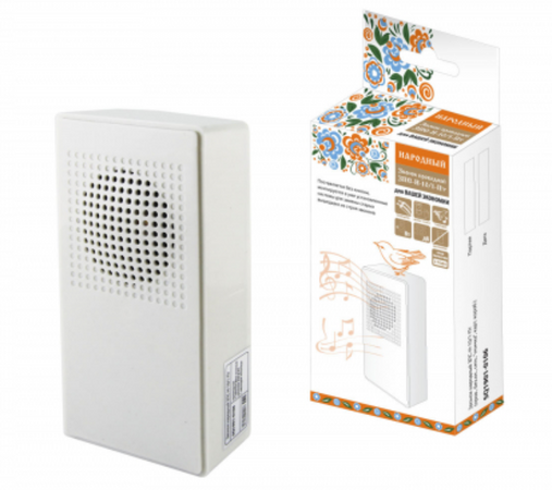 TDM Народная Звонок проводной в электрическую сеть ЗПС-Н-10/1-Пт ("Птичка", без кнопки, AC 230V) SQ1901-0106