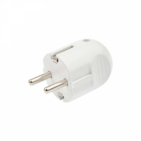 Вилка круглая с заземлением 16А 250В 4000Вт Белая REXANT 16-0732