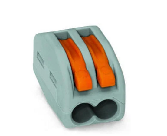 Wago 222-412 Соединитель для коммутационных коробок 2*0,08-4/2,5 кв.мм. (кратно 50)