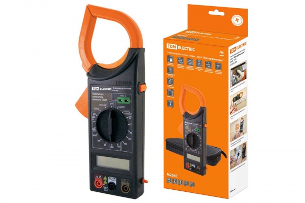 Мультиметр М-266С токоизмерительные клещи серия "МастерЭлектрик" TDM