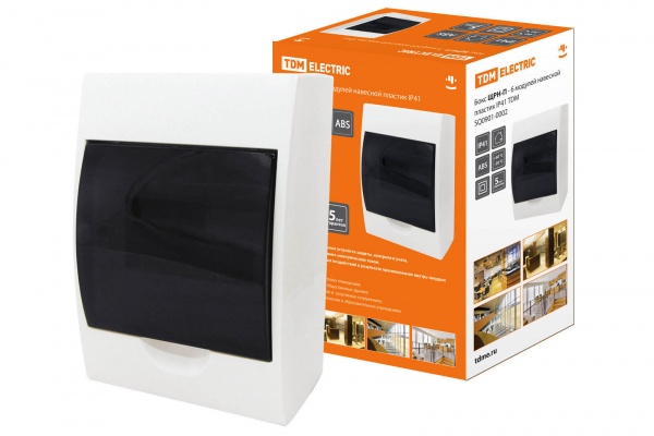 Бокс навесной TDM ЩРН-П- 6  IP40 пластик