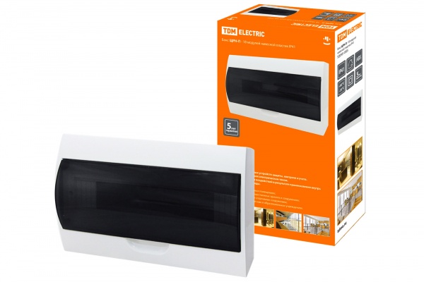 Бокс навесной TDM ЩРН-П-18  IP40 пластик