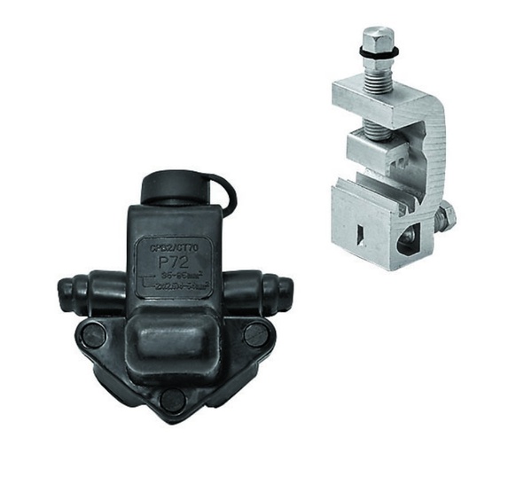 Зажим ответвительный P 72 состоит из 2-ух частей  (35-95мм, 2х2,5/4-54мм) НИЛЕД