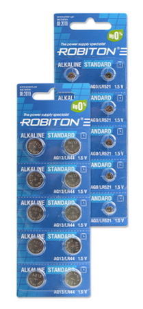 Батарейка "таблетка" ROBITON STANDARD AG1 BL10 (кратно 10)