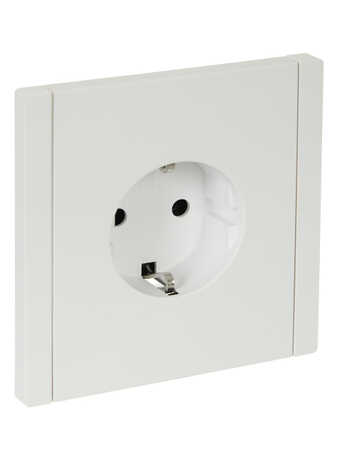 Розетка с заземляющими контактами без защитной шторки винтовое крепление 16А FORTE&PIANO БЕЛЫЙ FP216 IEK