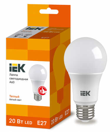 Светодиодная лампа IEK A70 20Вт 230В 3000К E27