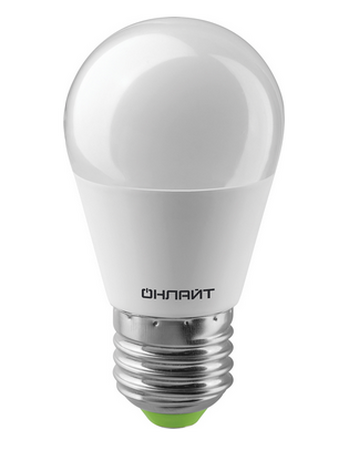 Светодиодная лампа "шарик" ОНЛАЙТ G45 6Вт 230В 4000K E27