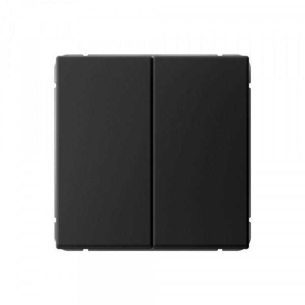 Выключатель двухклавишный ARTGALLERY 10АХ механизм быстрозажимные клеммы КАРБОН