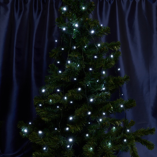 Гирлянда линейная УЛИЧНАЯ IP44 600 LED 5000K с эффектом стробов 60м+3м зеленый шнур