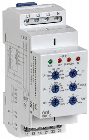Реле фаз ORF-10 3ф. 2 конт. 127-265В AC с контр. нейтр. ONI