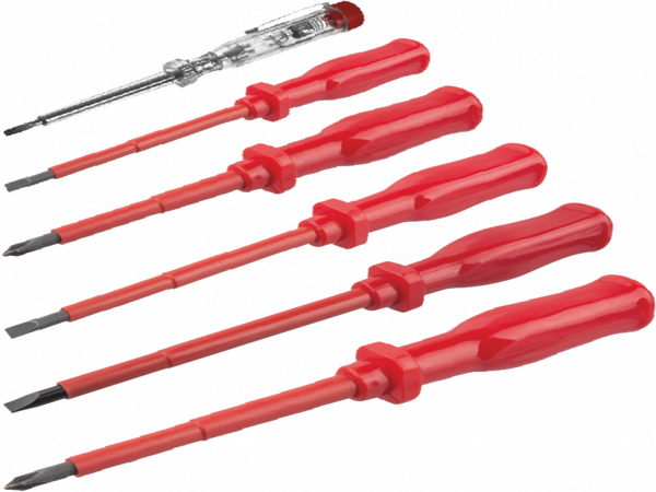 Набор отверток диэлектрических до 1000В, тестер, 6 предметов.  Navigator 61 266 NSD-S02