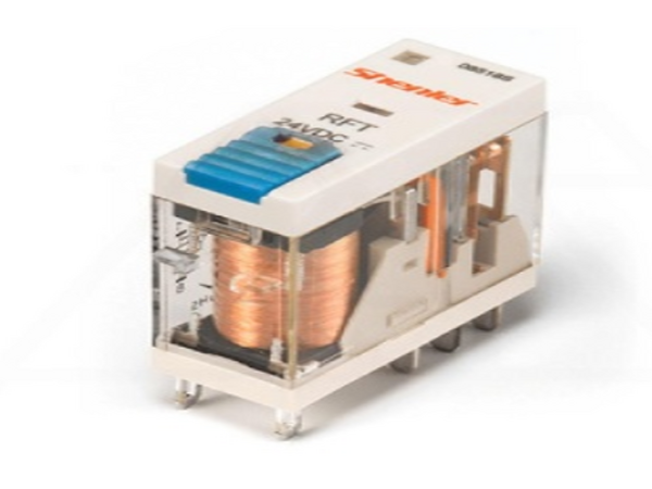 Реле RFT2CO024LT, 2CO, 8A(250VAC/30VDC), 24VDC, мех. индикация, тест-кнопка с блокировкой, LED