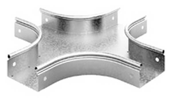 Разветвитель крестообразный плавный к лотку 200х50, толщ. 0,7 мм, Сендзимир цинк