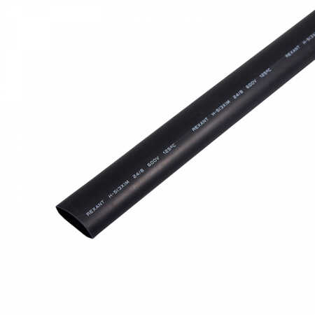 Клеевая 24.0 / 8.0мм (3:1) 1м термоусадка  черная  REXANT 26-0024