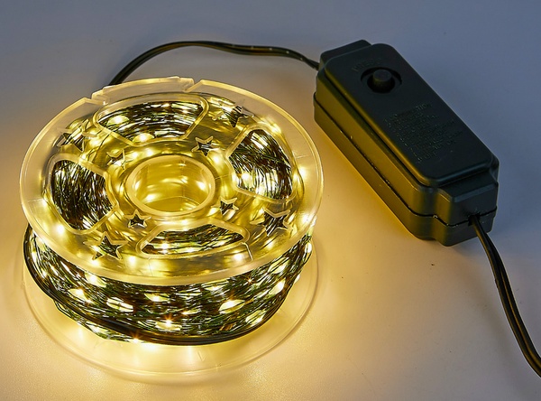 Гирлянда ВНУТРЕННЯЯ IP20 "Роса" 50м ULD-S5000-500/DGA WARM WHITE DEW IP20 РТЕПЛЫЙ БЕЛЫЙ СВЕТ ПРОВОД ЗЕЛЕНЫЙ ТМ Uniel