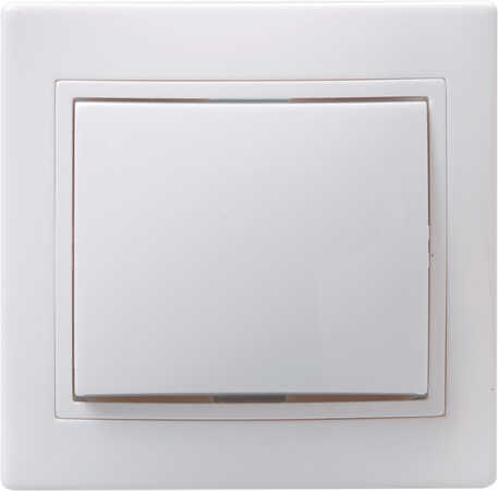 Выключатель одноклавишный GENERICA КВАРТА БЕЛЫЙ скрытая установка 10А ВС10-1-0-КБ EVK10-K01-10-DM