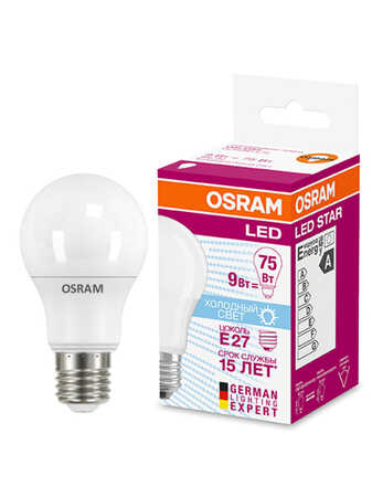 Светодиодная лампа OSRAM А60 8,5Вт 220-240В 4000К E27