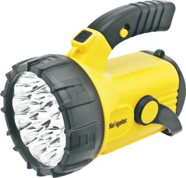 Фонарь светодиодный Navigator NPT-SP07-3D 94 961 прожектор/кемпинговый 4 режима 23+18LED 3хD(R20 LR20 373 Mono) желтый/черный пластик IP54