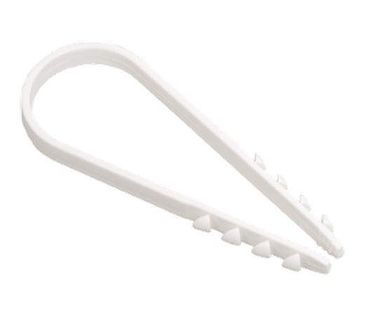 Дюбель-хомут 19-25 круглый белый нейлон (упаковка 100шт) IEK