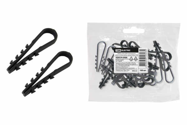 Дюбель-хомут 19-25 круглый черный нейлон ДХК-25 (уп. 100шт) TDM