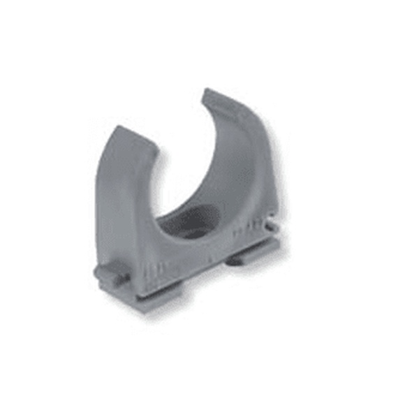 Держатель-клипса универсальная 20мм. серая РосДюбель (кратно 250)