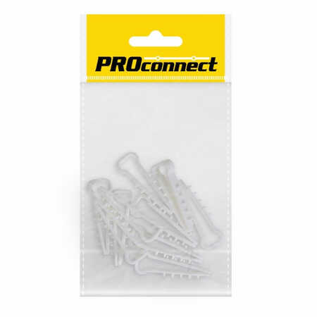 Дюбель-хомут  5-10 прямоугольный белый (10 шт.)  PROCONNECT 07-4611-9