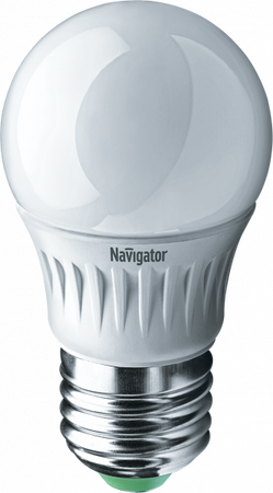 Светодиодная лампа "шарик" Navigator G45 5Вт 230В 2700K E27