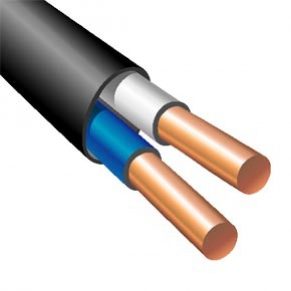 Кабель медный силовой в ПВХ изоляции ВВГнг(А)-LS 2х2,5-0,66 плоский  (бухта 20) (кратно 20)