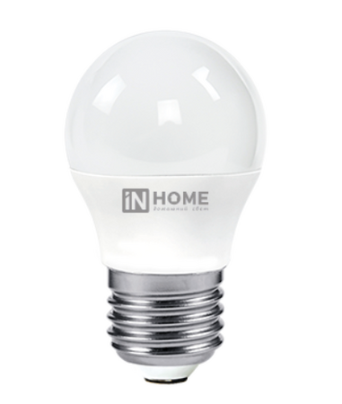 Светодиодная лампа "шарик" IN HOME P45 11Вт 230В 4000К Е27