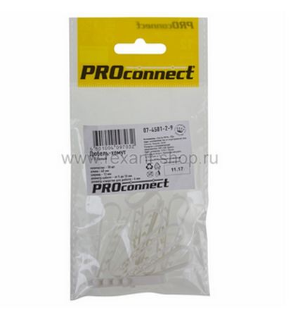 Дюбель-хомут  5-10 круглый белый (уп 10 шт.)   PROCONNECT 07-4501-2-9