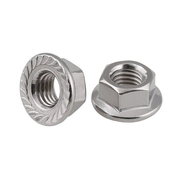 Гайка с фланцем (насечкой) DIN 6923 М6 (200 штук) - пакет Zitar