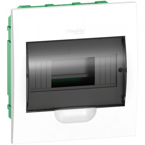 Бокс City9 Box ЩРВ-П- 8 встраиваемый с прозрачной дверью 1ряд/8модулей IP40,IK07,63А,2 клеммы EZ9E108S2FRU Systeme Electric