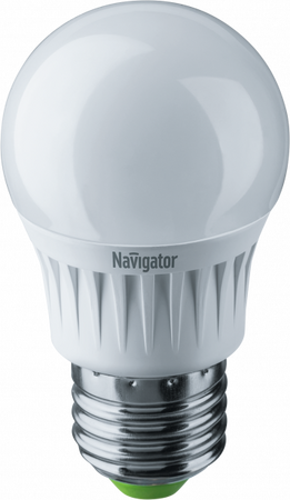 Светодиодная лампа "шарик" Navigator G45 7Вт 230В 2700K E27