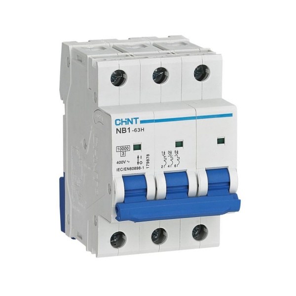 Выключатель автоматический 3П 25A характеристика С 10кА NB1-63H (R) CHINT