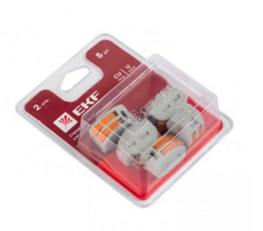 EKF СМК 222-412 Клемма блистер (5шт) plc-smk-412b (кратно 1)