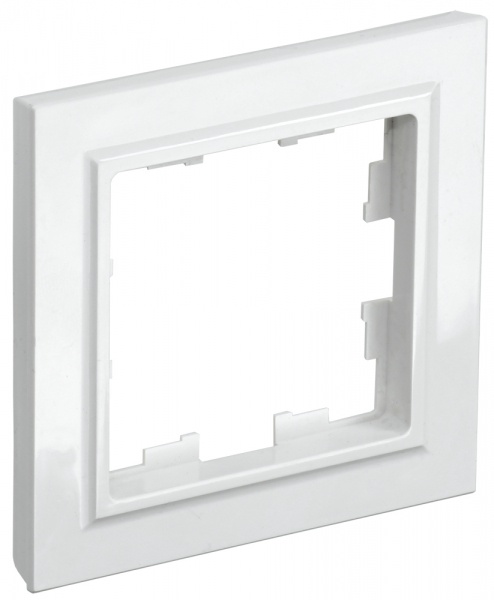 Рамка одноместная BRITE РУ-1-БрБ БЕЛЫЙ IEK